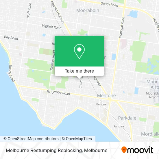 Mapa Melbourne Restumping Reblocking