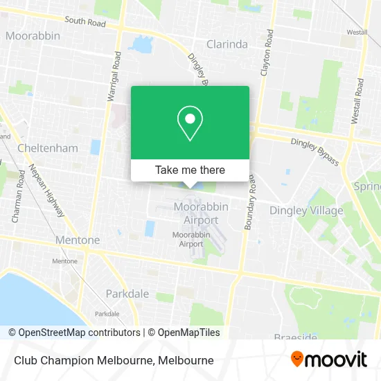 Mapa Club Champion Melbourne