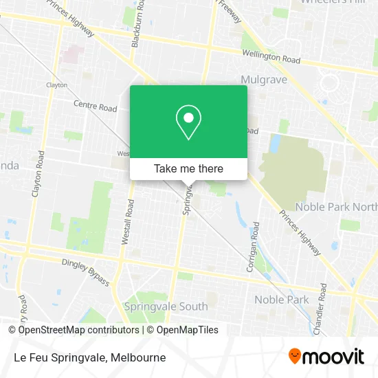 Le Feu Springvale map