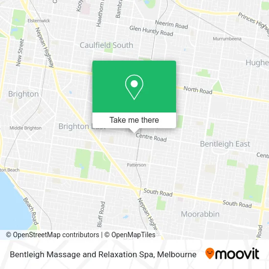 Bentleigh Massage and Relaxation Spa map