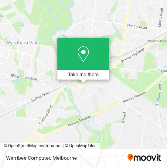 Mapa Werribee Computer