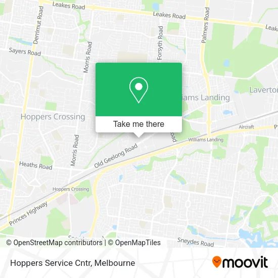 Hoppers Service Cntr map