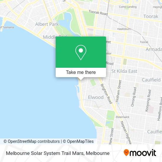 Melbourne Solar System Trail Mars map