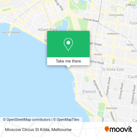 Moscow Circus St Kilda map