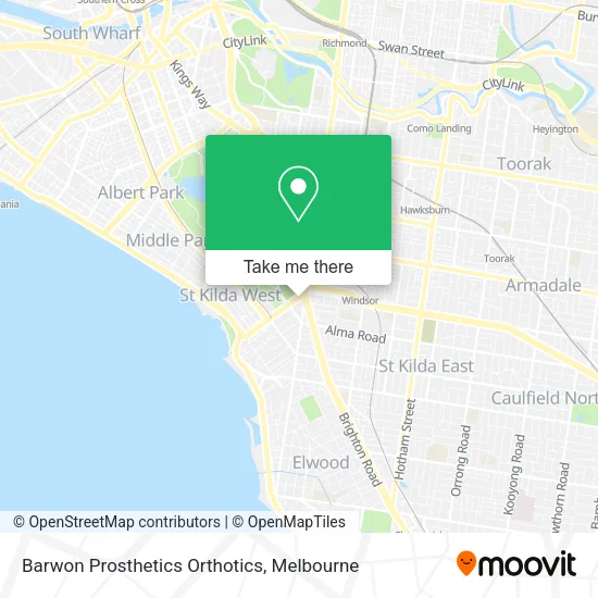 Barwon Prosthetics Orthotics map