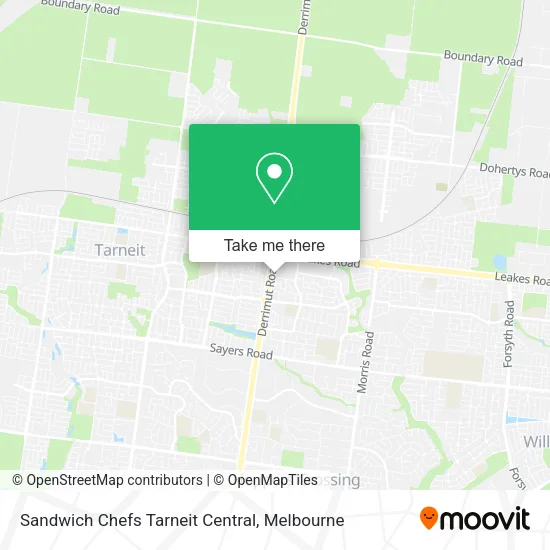 Sandwich Chefs Tarneit Central map
