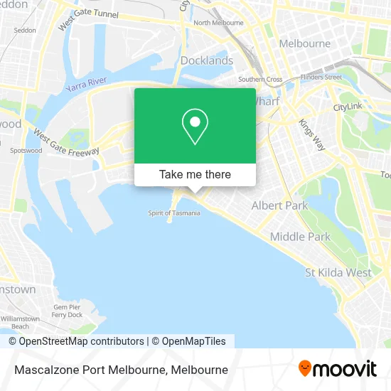 Mapa Mascalzone Port Melbourne