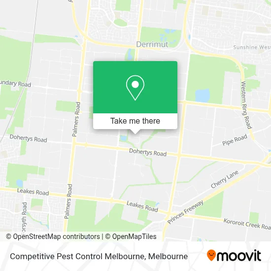 Mapa Competitive Pest Control Melbourne