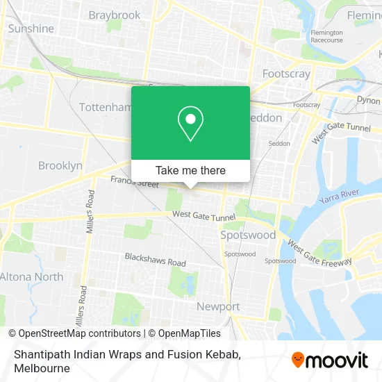 Shantipath Indian Wraps and Fusion Kebab map