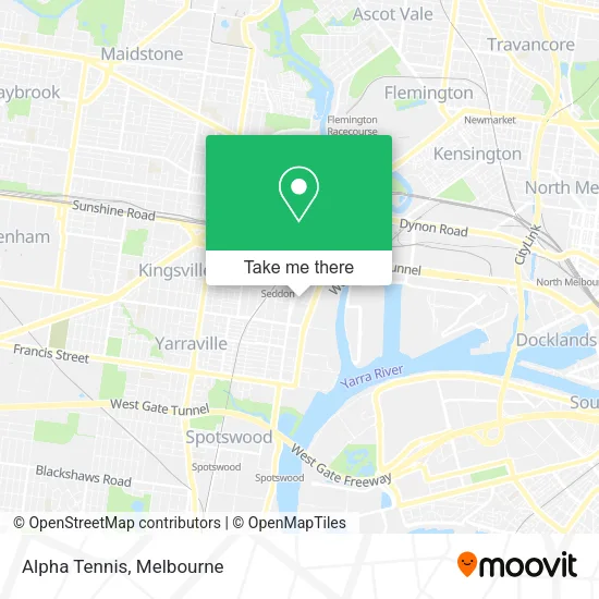 Alpha Tennis map