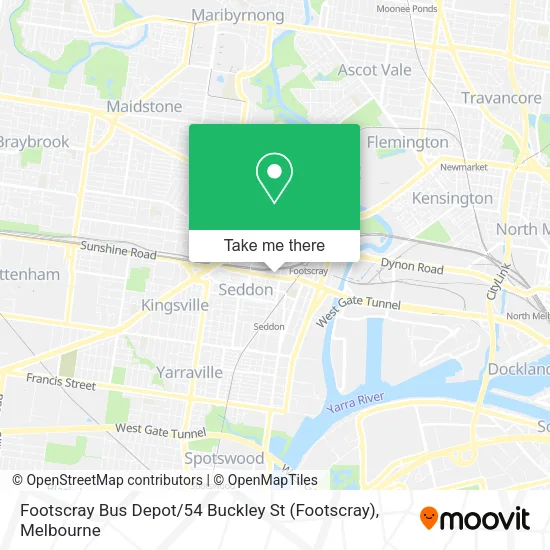 Footscray Bus Depot / 54 Buckley St map