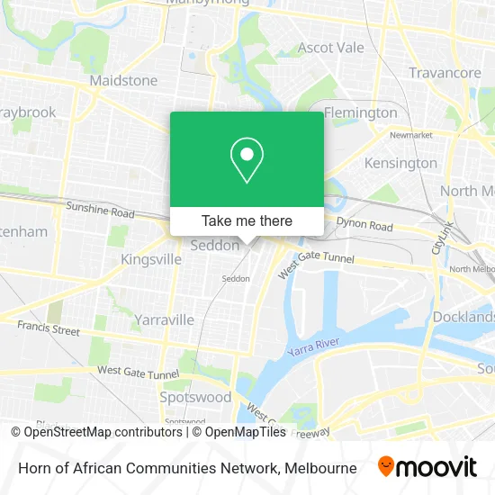 Horn of African Communities Network map