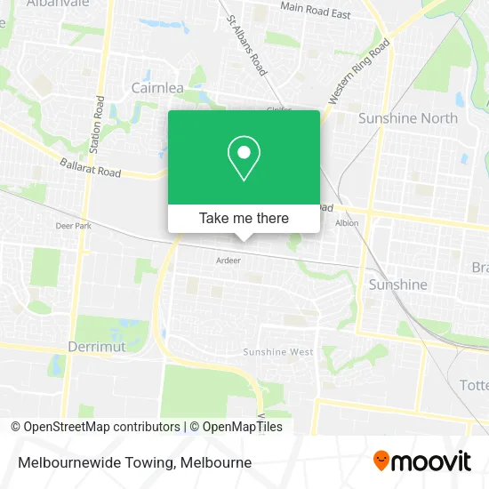 Melbournewide Towing map