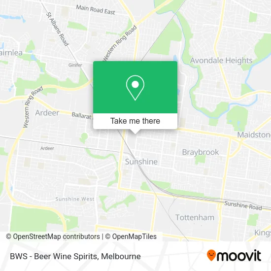 BWS - Beer Wine Spirits map