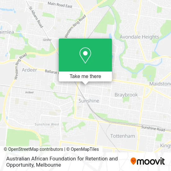 Australian African Foundation for Retention and Opportunity map