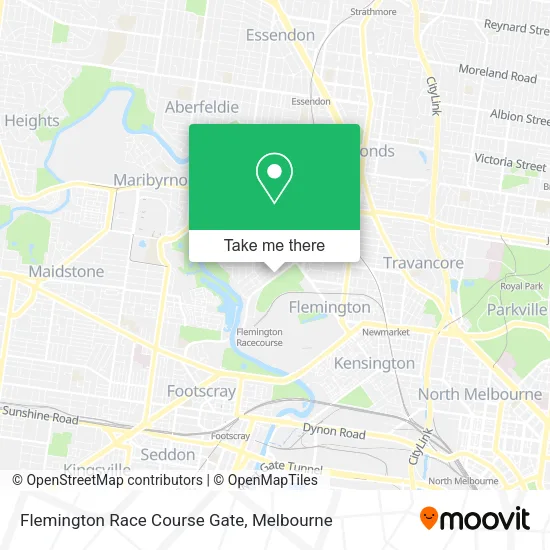 Flemington Race Course Gate map