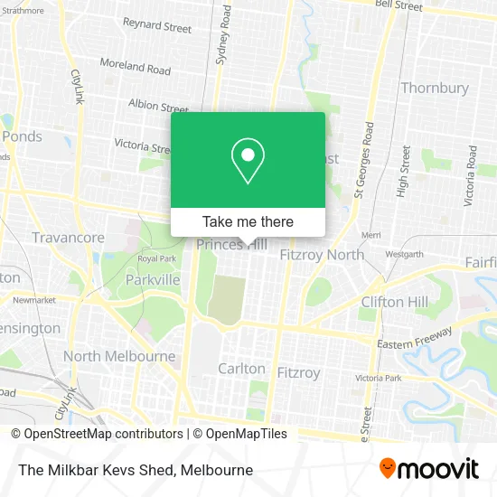 The Milkbar Kevs Shed map