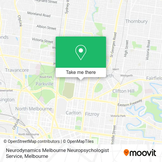 Neurodynamics Melbourne Neuropsychologist Service map