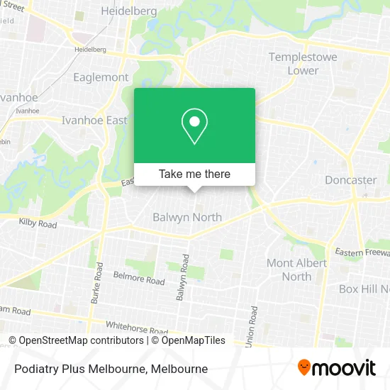 Podiatry Plus Melbourne map