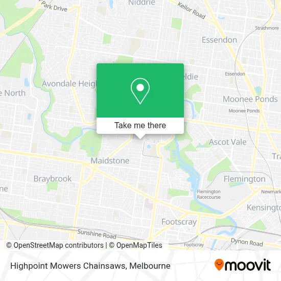 Mapa Highpoint Mowers Chainsaws