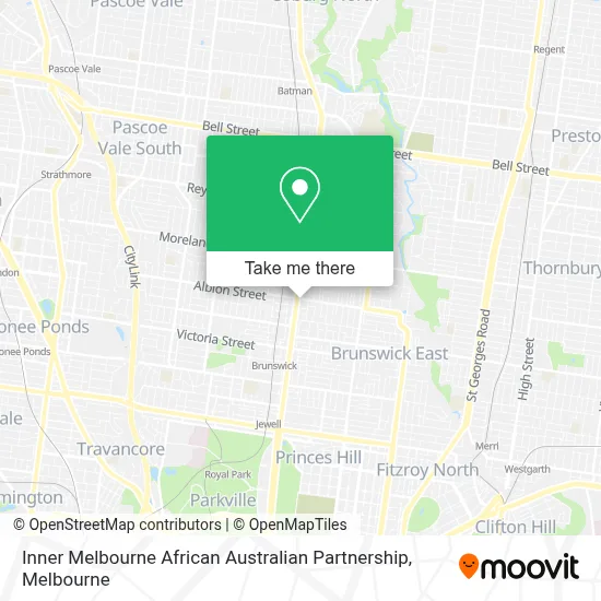 Mapa Inner Melbourne African Australian Partnership