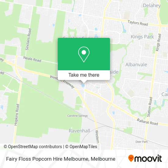 Fairy Floss Popcorn Hire Melbourne map