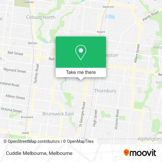 Cuddle Melbourne map