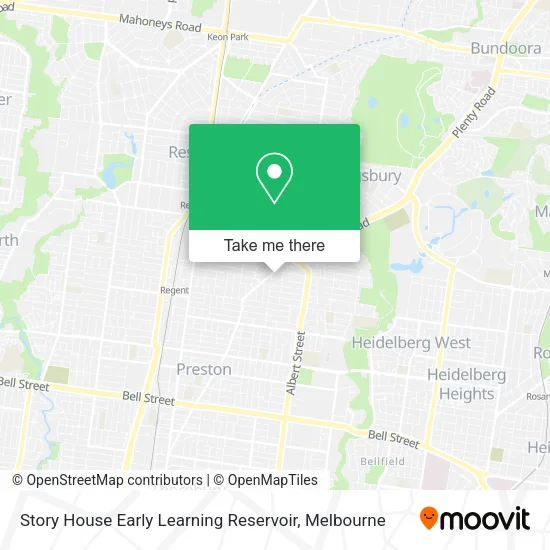 Story House Early Learning Reservoir map