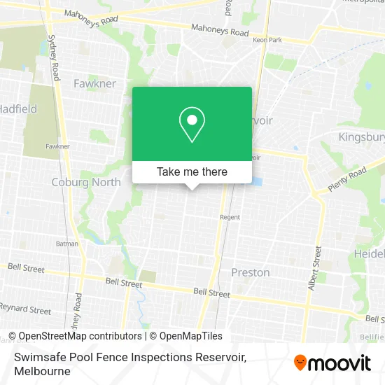 Swimsafe Pool Fence Inspections Reservoir map