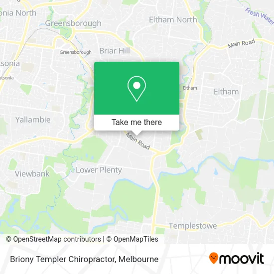 Mapa Briony Templer Chiropractor