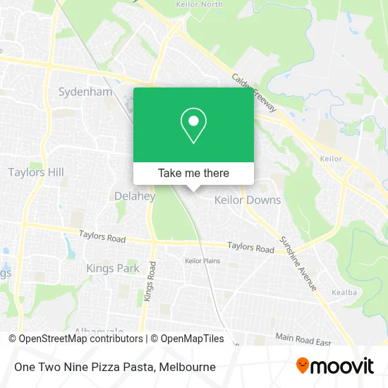 Mapa One Two Nine Pizza Pasta