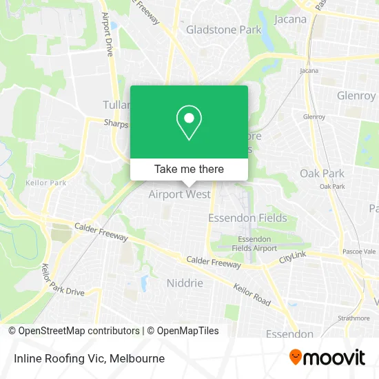 Mapa Inline Roofing Vic