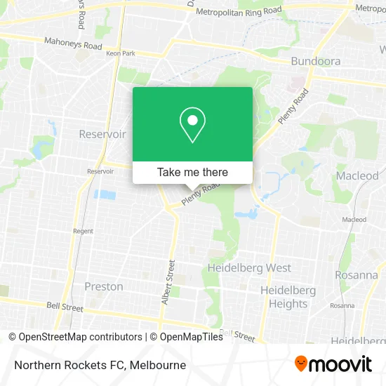 Northern Rockets FC map