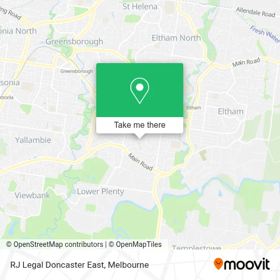 Mapa RJ Legal Doncaster East