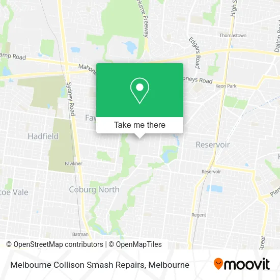 Melbourne Collison Smash Repairs map