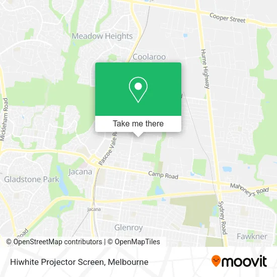 Hiwhite Projector Screen map