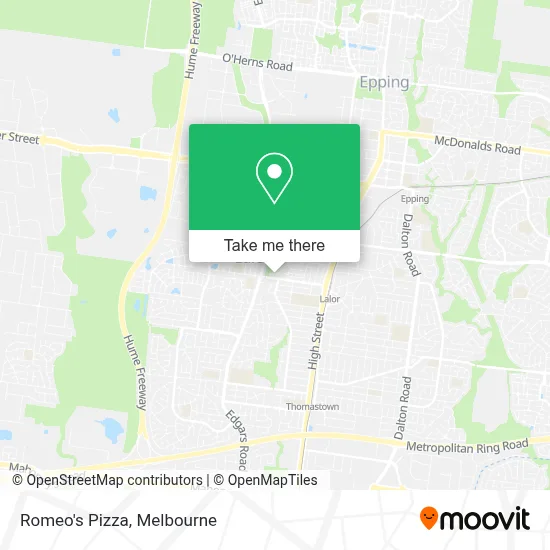 Mapa Romeo's Pizza