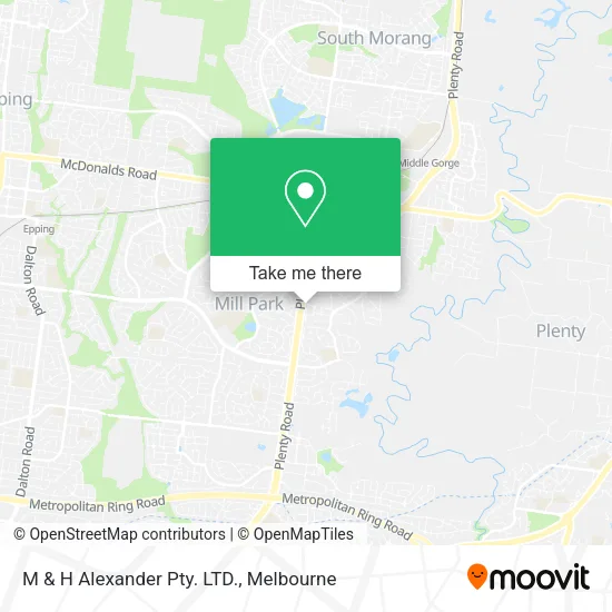 M & H Alexander Pty. LTD. map