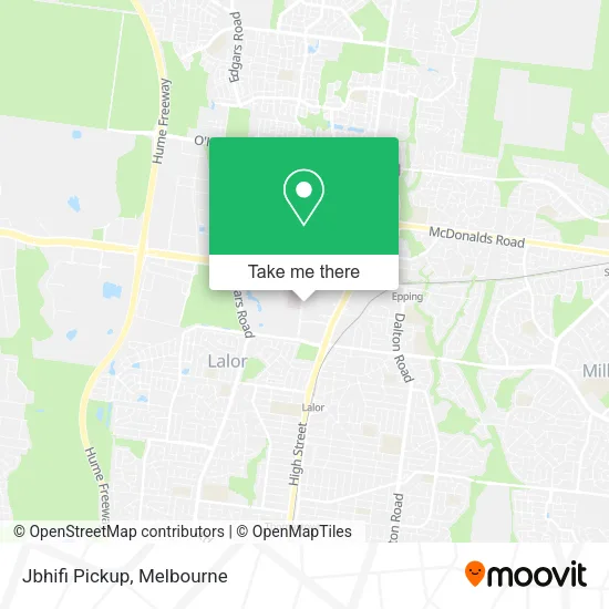 Jbhifi Pickup map