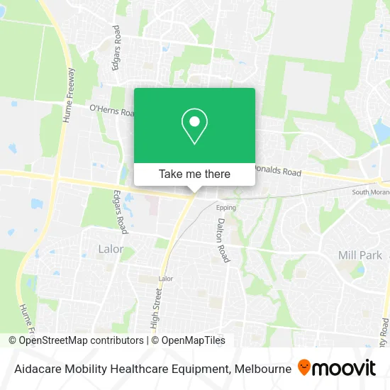 Aidacare Mobility Healthcare Equipment map