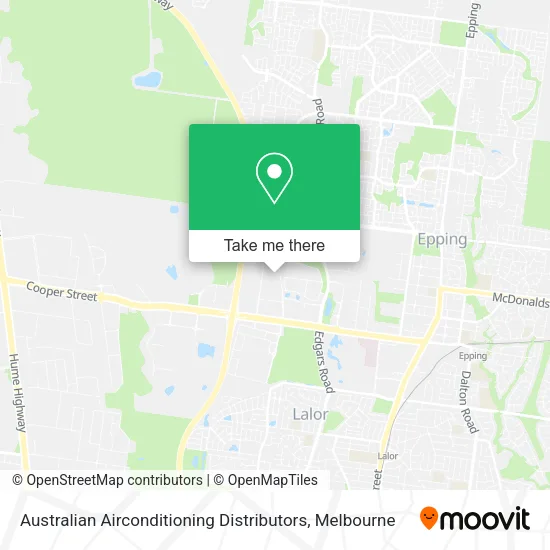 Australian Airconditioning Distributors map