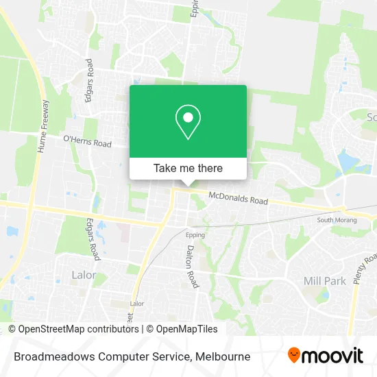 Mapa Broadmeadows Computer Service