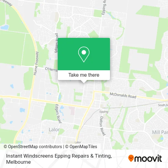 Instant Windscreens Epping Repairs & Tinting map