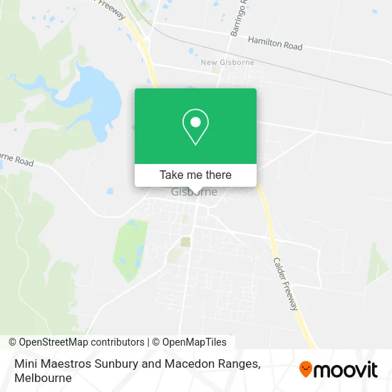 Mini Maestros Sunbury and Macedon Ranges map
