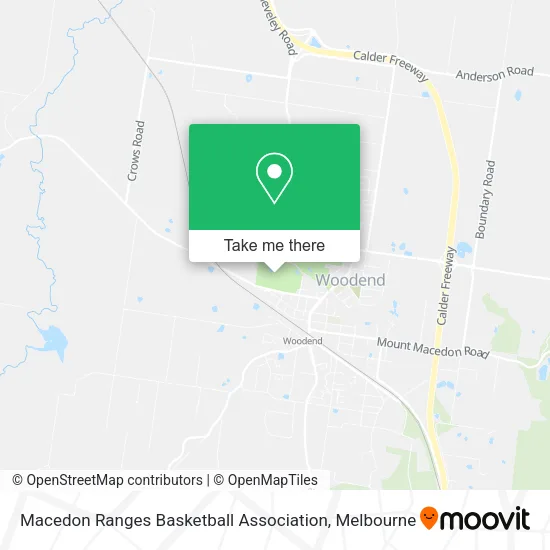 Macedon Ranges Basketball Association map