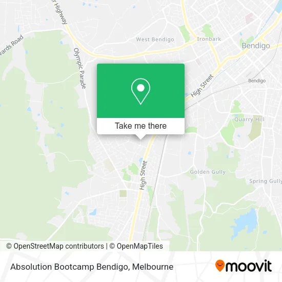 Absolution Bootcamp Bendigo map