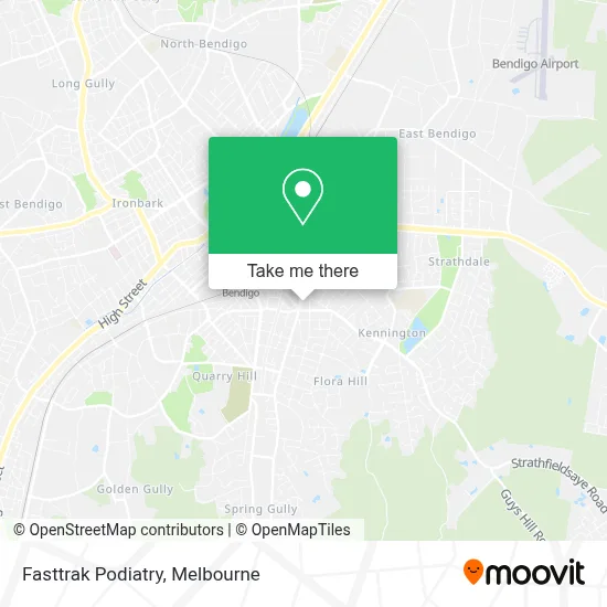 Mapa Fasttrak Podiatry
