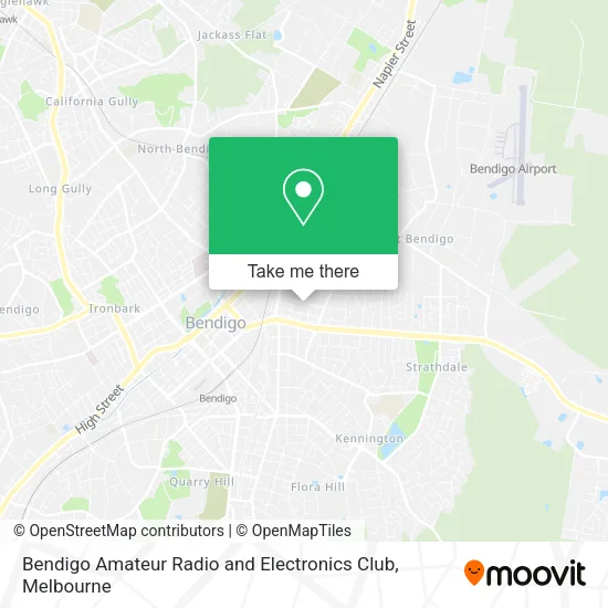 Bendigo Amateur Radio and Electronics Club map