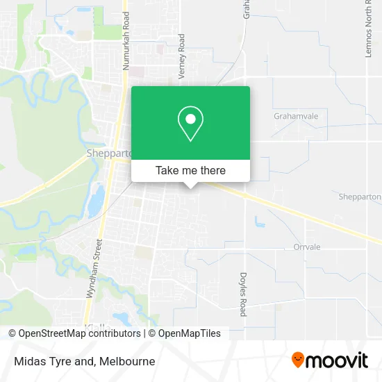Midas Tyre and map