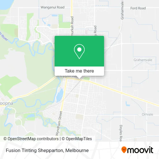 Fusion Tinting Shepparton map